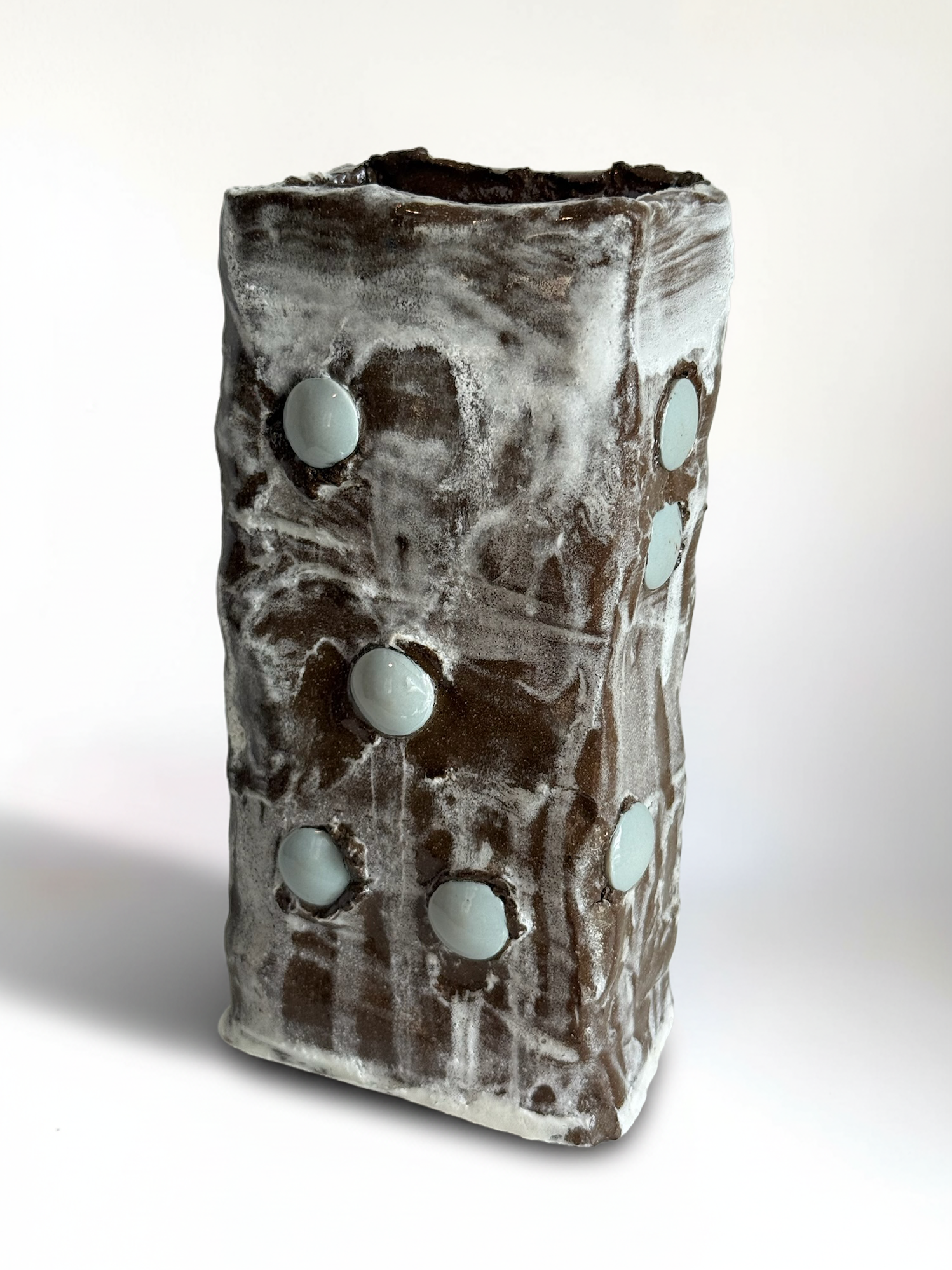 Brown White Dot Vase II